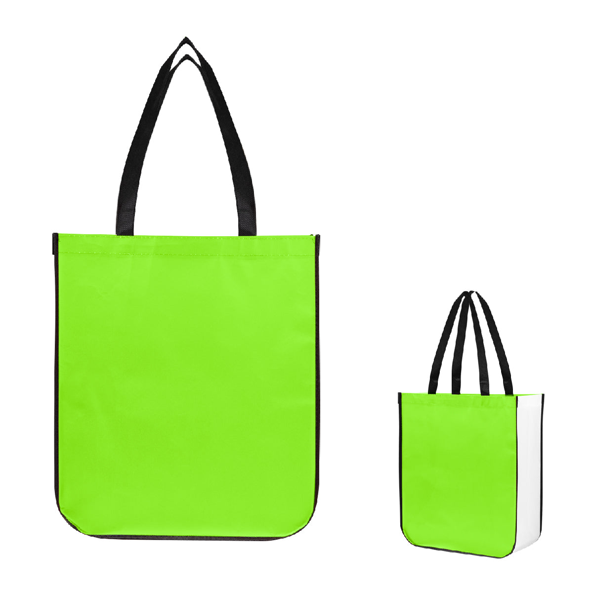 10PCS/SET  LAMINATED NON-WOVEN TOTE BAG WITH 100% RPET MATERIAL